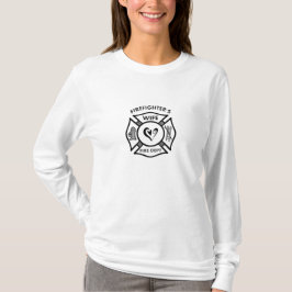 Camiseta Logotipo maltés de la esposa de un bombero