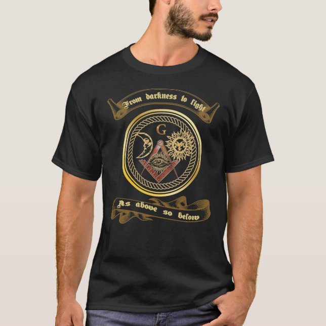 Camiseta Logotipo masónico Lodge Illuminati de Darkn (Anverso)