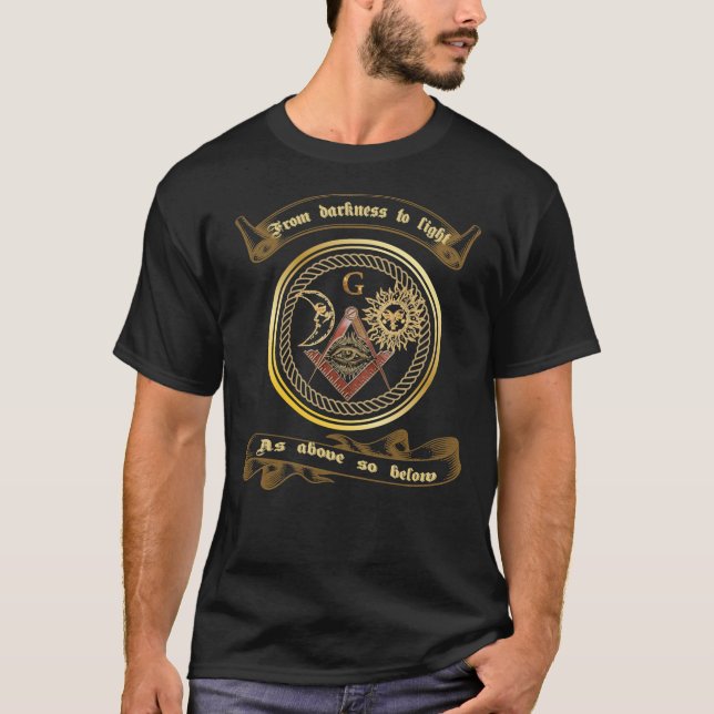Camiseta Logotipo masónico Lodge Illuminati de Darkn (Anverso)