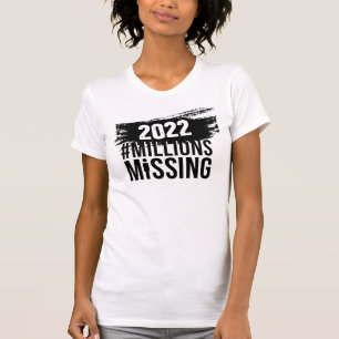 Camiseta Logotipo #MillionsMissing 2022 y logo de #MEAction