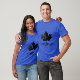 Camiseta Logotipo minimalista de contratista en negro y bla