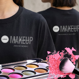Camiseta Logotipo minimalista de maquillaje para empleados 