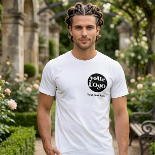 Camiseta Logotipo minimalista y negocio de texto