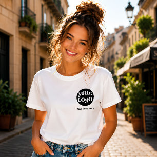 Camiseta Logotipo minimalista y texto de negocios