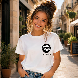 Camiseta Logotipo minimalista y texto de negocios