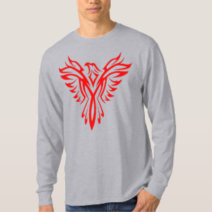 Camiseta Logotipo mítico Phoenix Bird Rising (Rojo)