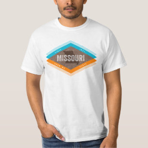 Camiseta Logotipo moderno de misuri retro vintage de mediad