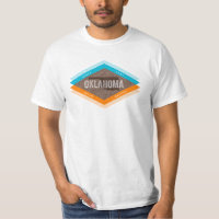 Logotipo moderno Oklahoma Vintage Retro Mid Centur
