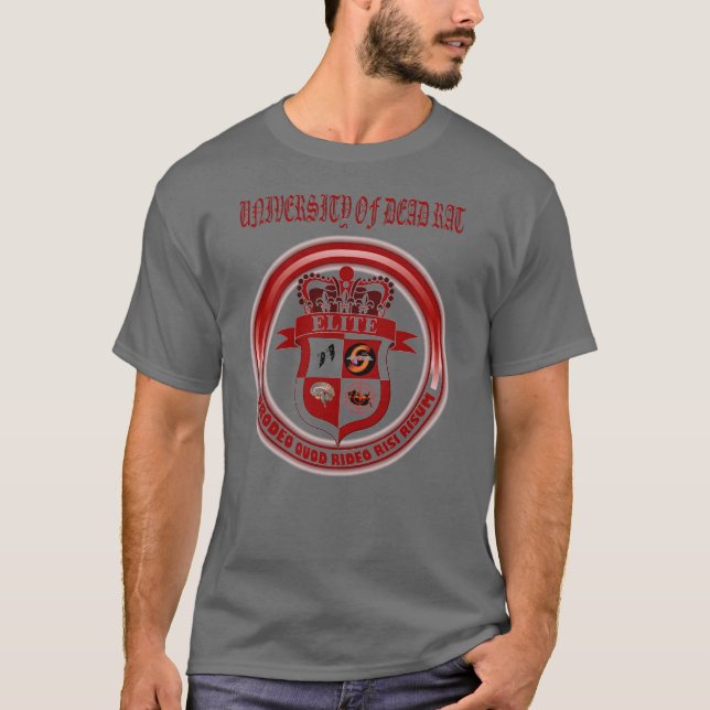Camiseta logotipo muerto de la universidad de la rata (Anverso)
