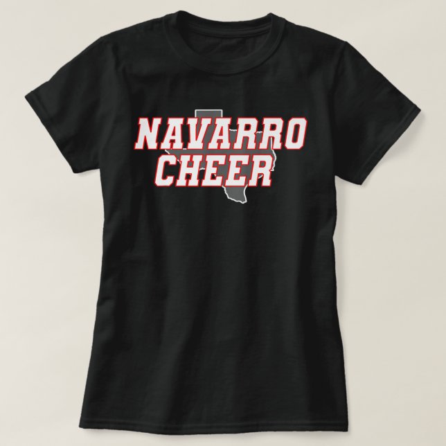 Camiseta Logotipo Navarro Cheer Texas Premium TShirt (Diseño del anverso)