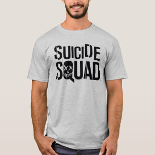 Camiseta Logotipo negro del pelotón el del suicidio