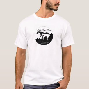 Camiseta Logotipo negro y blanco del adulto -