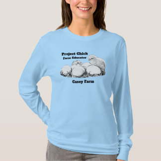 Camiseta Logotipo oscuro de largo envuelto del polluelo