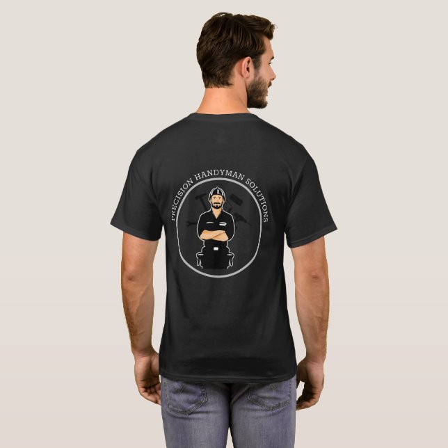 Camiseta logotipo personalizado de construcción de fontaner (Reverso completo)