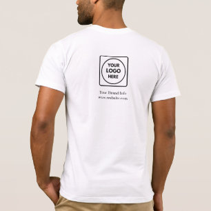 Camiseta Logotipo personalizado de staff blanco en la parte