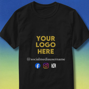Camiseta Logotipo personalizado y negocio de redes sociales
