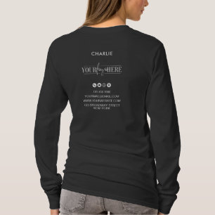 Camiseta Logotipo profesional Minimalista negro