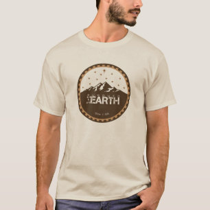 Camiseta Logotipo redondo sometido de la tierra [arena]