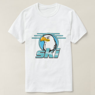 Camiseta logotipo retro de esquí Águila Dorada