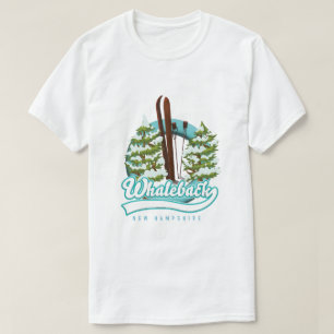 Camiseta Logotipo retro de esquí Whaleback New Hampshire