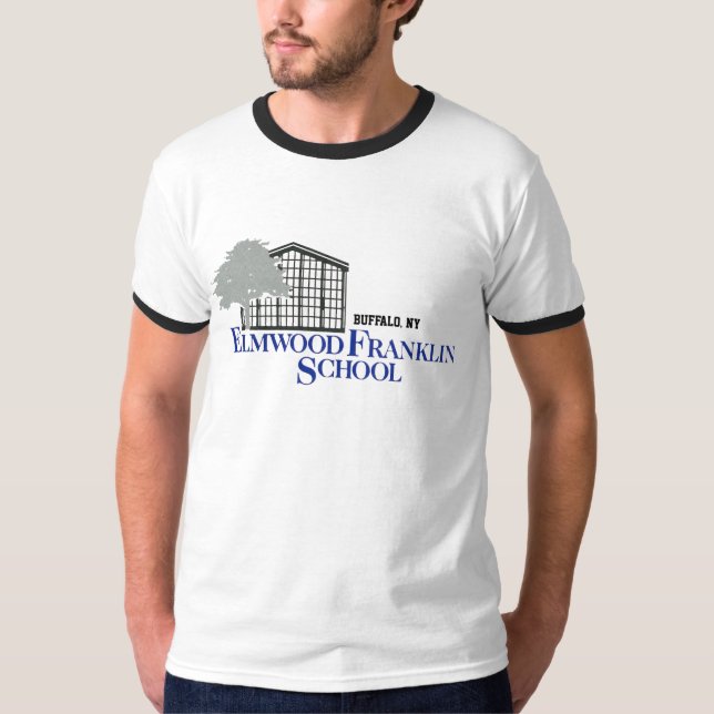 Camiseta Logotipo retro de la escuela de Elmwood Franklin (Anverso)