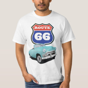 Camiseta logotipo retro de la ruta 66