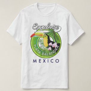 Camiseta logotipo retro de Playa Balandra México