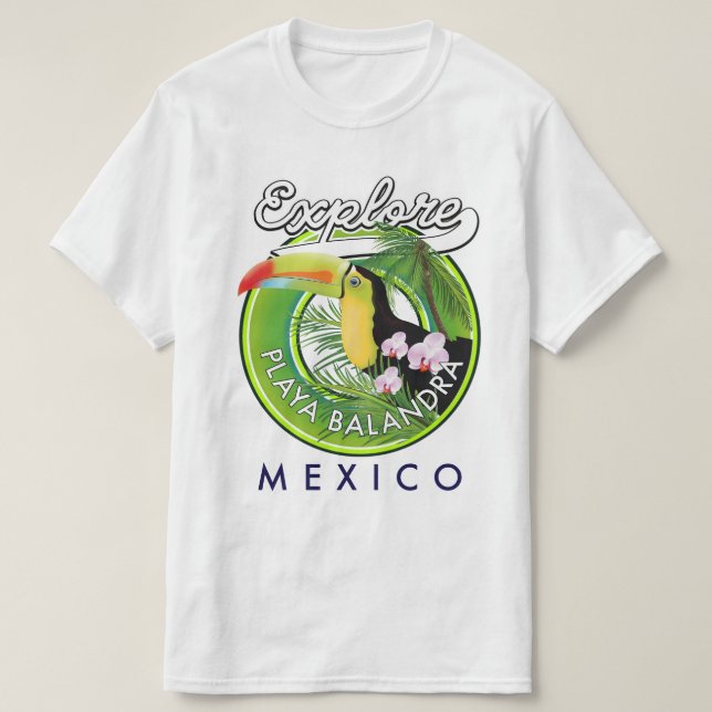 Camiseta logotipo retro de Playa Balandra México (Diseño del anverso)