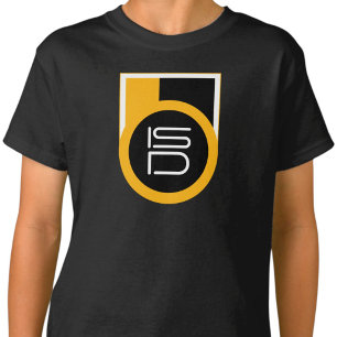 Camiseta Logotipo Retro de Ropa Urbana en Negro y Dorado pa