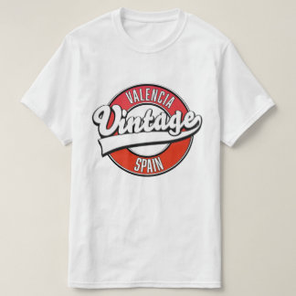 Camiseta logotipo retro de valencia españa