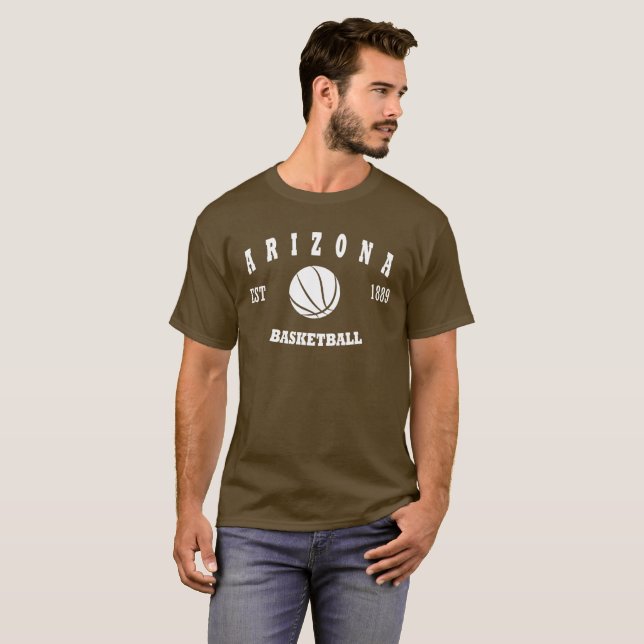 Camiseta Logotipo retro del baloncesto de Arizona (Anverso completo)