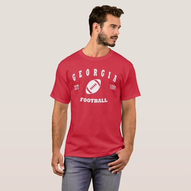 Camiseta Logotipo retro del fútbol de Georgia (Anverso completo)