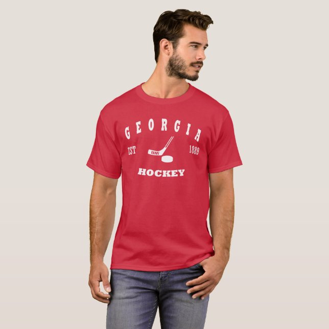 Camiseta Logotipo retro del hockey de Georgia (Anverso completo)