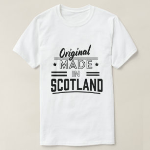 Camiseta Logotipo retro original hecho en Escocia