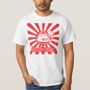 Camiseta Logotipo rojo del ir de discotecas del cigarro