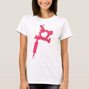 Camiseta logotipo rosado