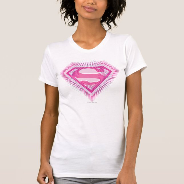 Camiseta Logotipo rosado de Supergirl (Anverso)