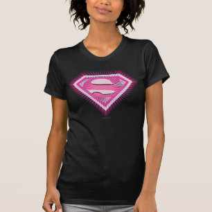 Camiseta Logotipo rosado de Supergirl