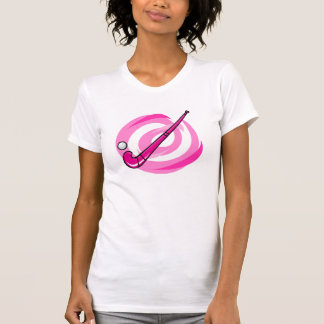 Camiseta Logotipo rosado del hockey hierba