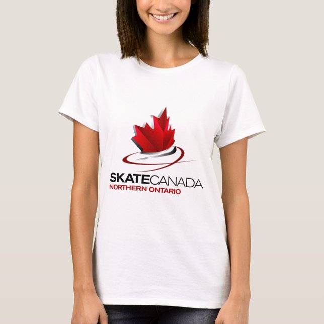 Camiseta Logotipo septentrional de Canadá Ontario del patín (Anverso)