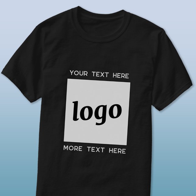 Camiseta Logotipo simple con negocio de texto (Logo with custom text business promotional t-shirt)
