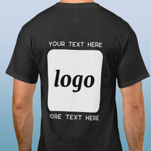 Camiseta Logotipo Simple Con Texto Empresarial