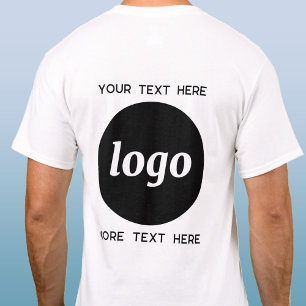 Camiseta Logotipo Simple Con Texto Promocional Empresarial