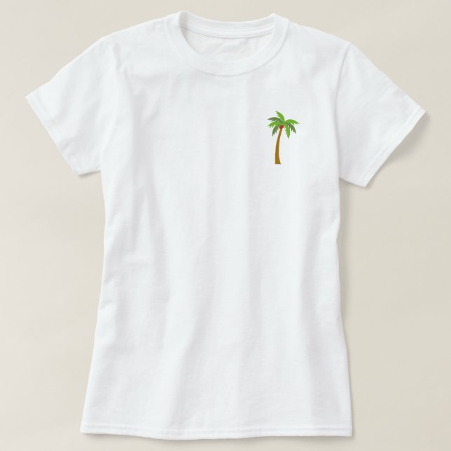 Camiseta Logotipo simple de la palmera (Diseño del anverso)