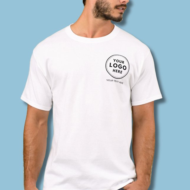 Camiseta Logotipo simple profesional (Simple Logo and Text Business T-Shirt)