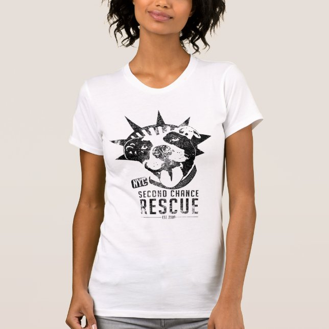 Camiseta Logotipo T del rescate de la segunda oportunidad (Anverso)