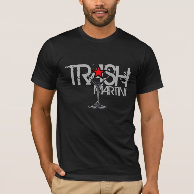Camiseta Logotipo TRASH Martini Silver (Anverso)
