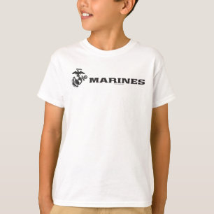 Camiseta Logotipo USMC - Negro
