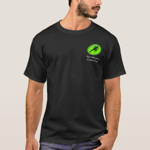 Camiseta Logotipo verde de la aptitud del resplandor