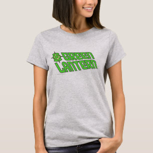 Camiseta Logotipo verde de la linterna inclinado